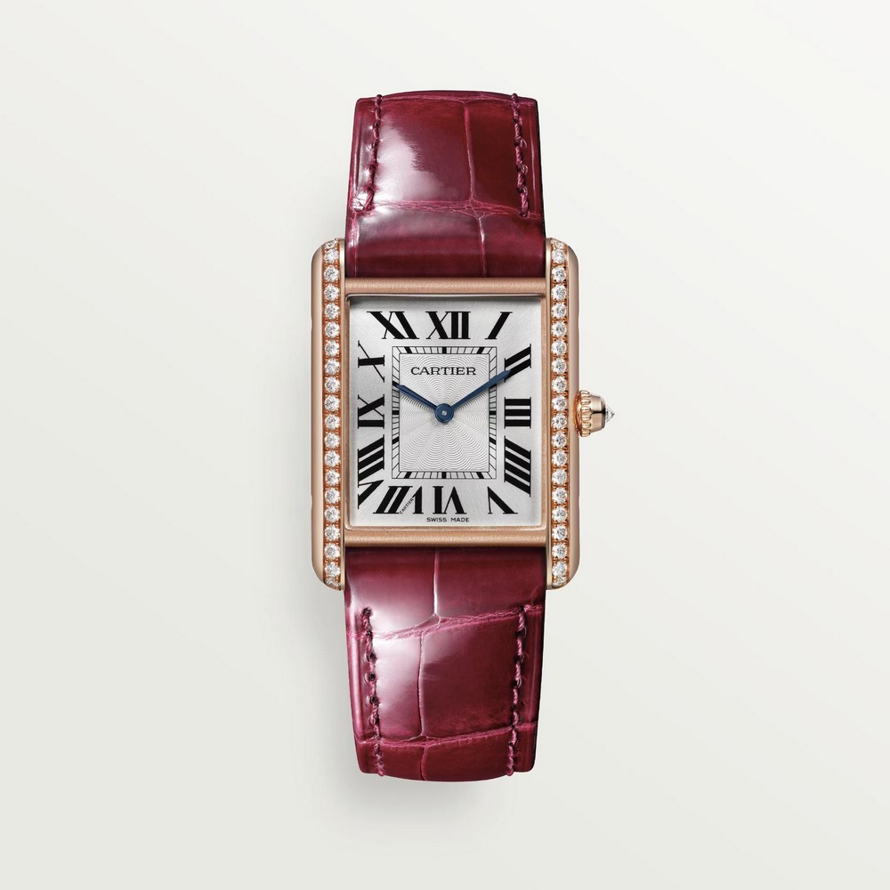 Đồng Hồ Cartier Tank Louis Cartier Large Watch Nữ Đỏ Vàng Hồng